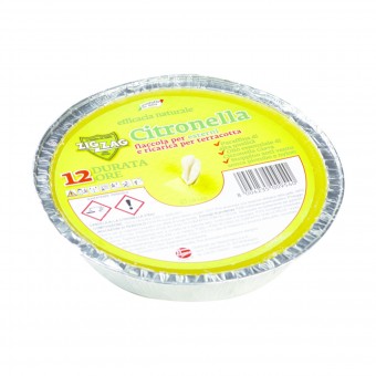 ZIG ZAG CITRONELLA FIACCOLA IN ALLUMINIO DIAMETRO 18 CM PER ESTERNI, INSETTICIDI VOLANTI, S088199, 72908