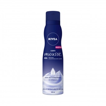 NIVEA BODY MOUSSE NUTRIENTE CON OLIO DI MANDORLA PELLE SECCA E MOLTO SECCA 200 ML, TRATTAMENTO CORPO, S147327, 73003