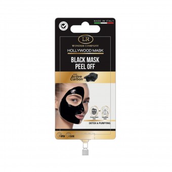HOLLYWOOD BLACK MASK PEEL OFF ACTIVE CARBON DETOX & PURIFYNG 15 ML, CURA VISO DONNA, S144893, 73581