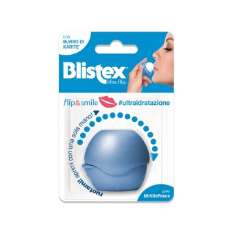 BLISTEX FLIP & SMILE ULTRA IDRATAZIONE GUSTO MIRTILLO PESCA 7g, PROTETTIVI LABBRA, S144890, 73583