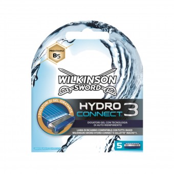 WILKINSON HYDRO 3 CONNECT 5 RICAMBI DA 3 LAME, LAME E RASOI PER UOMO, S144763, 73620