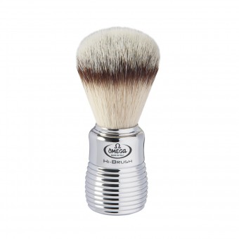 OMEGA PENNELLO DA BARBA CROMATO IN TASSO SINTETICO, ACCESSORI RASATURA, S144650, 73681
