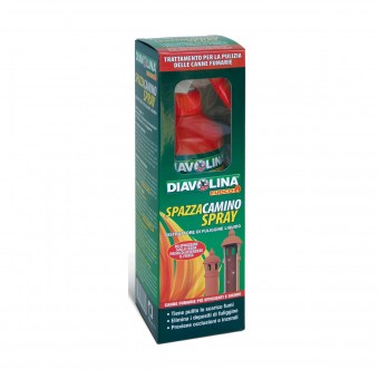 DIAVOLINA SPAZZACAMINO DISTRUTTORE DI FULIGGINE LIQUIDO SPRAY 450 ML, ACCENDIFUOCO, S144575, 73714