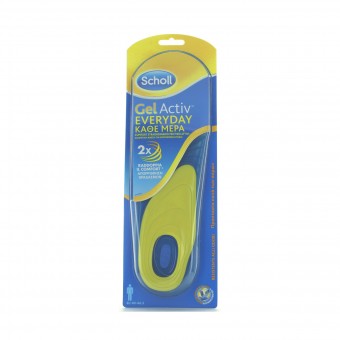 SCHOLL SOLETTE GEL ACTIV EVERY DAY UOMO TAGLIA 40-46.5, CURA SCARPE, S143539, 74073