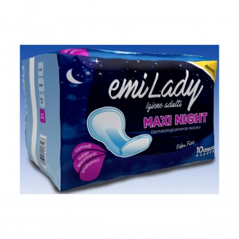 EMI ASSORBENTI LADY MAXI NIGHT ODOR FREE 10 PZ DISPOSITIVO MEDICO CE DI CLASSE 1, ASSORBENTI ESTERNI, S142312, 74257