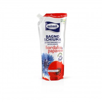 MIL MIL BAGNOSCHIUMA BIO AVVOLGENTE FIORDALISO E PAPAVERO RICARICA BUSTA 750 ML, BAGNO/DOCCIA SCHIUMA, S141770, 74397