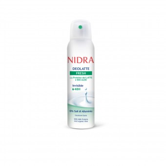 NIDRA DEOLATTE DEODORANTE SPRAY INVISIBLE 48H FRESH 150 ML , DEODORANTI ANTIODORE PER PERSONA, S141060, 74564