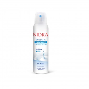 NIDRA DEOLATTE DEODORANTE SPRAY INVISIBLE 48H IDRATANTE 150 ML , DEODORANTI ANTIODORE PER PERSONA, S141059, 74565
