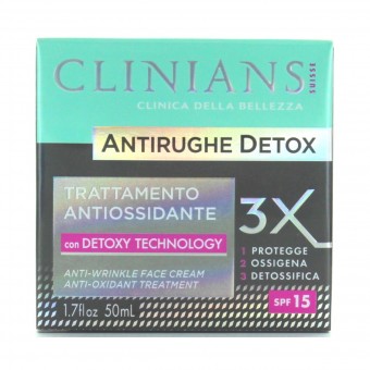 CLINIANS AZIONE ANTIETA' ANTIRUGHE DETOX ANTIOSSODANTE 50 ML, CURA VISO DONNA, S141051, 74571