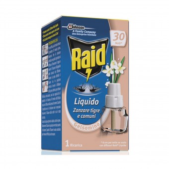 RAID INSETTICIDA RICARICA LIQUIDA GELSOMINO 30 NOTTI, INSETTICIDI VOLANTI, S140204, 74692