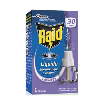RAID INSETTICIDA RICARICA LIQUIDA LAVANDA 30 NOTTI, INSETTICIDI VOLANTI, S140203, 74693