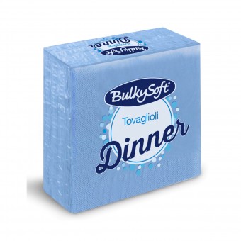 BULKYSOFT TOVAGLIOLI DINNER MISURA 38x38 2 VELI 50 PEZZI CELESTE, TOVAGLIOLI CARTA, S139900, 74761