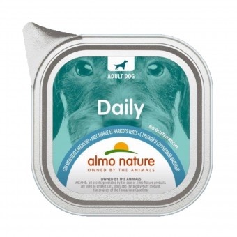 ALMO NATURE DAILY CANE MERLUZZOeFAGIOLINI VASCHETTA 100 Grammi, NUTRIZIONE, S139391, 74790