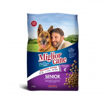 MIGLIOR CANE SENIOR CROCCHETTE CON POLLO SACCO 4 KG, NUTRIZIONE, S139118, 74865