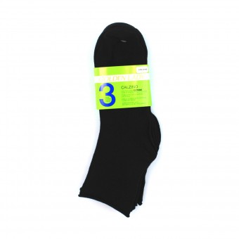 GOLDEN LADY CALZINO TAGLIO AL VIVO NERO 3 PAIA TAGLIA L/XL 41-45, CALZE, COLLANT & GAMBALETTI, S138914, 74900
