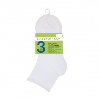 GOLDEN LADY CALZINO TAGLIO AL VIVO BIANCO 3 PAIA TAGLIA L/XL 41-45, CALZE, COLLANT & GAMBALETTI, S138913, 74902