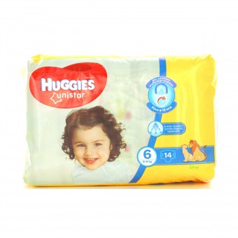 HUGGIES PANNOLINI BIMBO UNISTAR 6 XL 15-30 KG.14 PZ., PANNOLINI, S138869, 74930