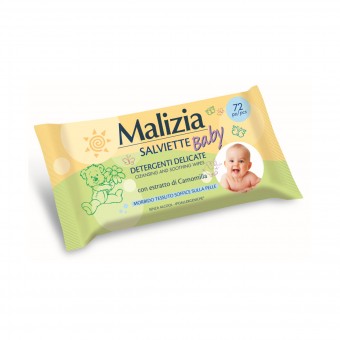 MALIZIA BABY SALVIETTE DETERGENTI DELICATE 72 PEZZI, SALVIETTINE BIMBI, S136961, 75205