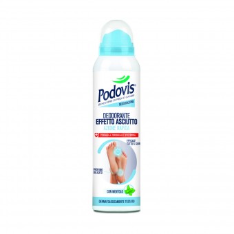 PODOVIS DEODORANTE DRY EFFETTO ASCUTTO CON MENTOLO 150 ML, TRATTAMENTO PIEDI, S136633, 75324