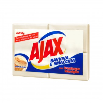 AIAX SAPONE BUCATO PEZZI FRESCHEZZA MARSIGLIA 4 PEZZI x 150 GRAMMI, SAPONI, S134161, 75737