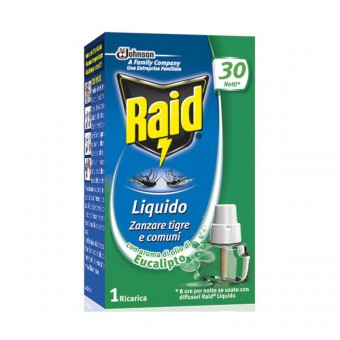RAID INSETTICIDA RICARICA LIQUIDO EUCALIPTO 30 NOTTI, INSETTICIDI VOLANTI, S133927, 75783