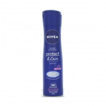 NIVEA DEODORANTE SPRAY 48H PROTECT&CARE 150 ML, DEODORANTI ANTIODORE PER PERSONA, S132596, 75926