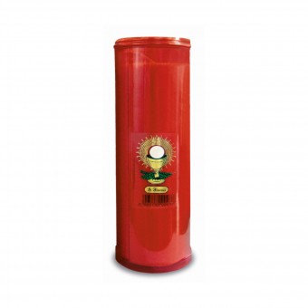 LUMINO VOTIVO SER 60T ROSSO SAN FRANCESCO CON CALICE DURATA 98 ORE LUMINI, LUMINI, S129302, 76269