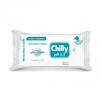 CHILLY 12 SALVIETTE INTIME ANTI-ODOR pH3.5 100% TESSUTO BIODEGRADABILE, IGIENE INTIMA, S129211, 76280