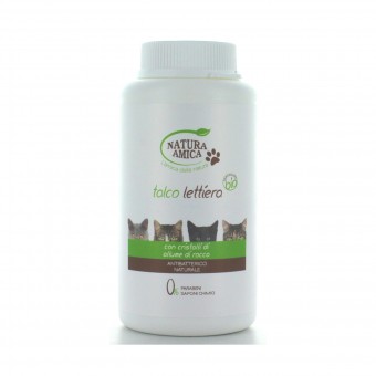 NATURA AMICA TALCO ANTIODORANTE PER LETTIERA GATTO BARATTOLO 120 GRAMMI, LETTIERE, S129141, 76284