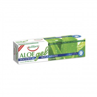 EQUILIBRA ALOE GEL DENTIFRICIO TRIPLA AZIONE 75 ML , DENTIFRICI, S128740, 76314