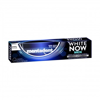 MENTADENT DENTIFRICIO WHITE NOW MEN AZIONE ANTIMACCHIA 75 ML , DENTIFRICI, S127347, 76529