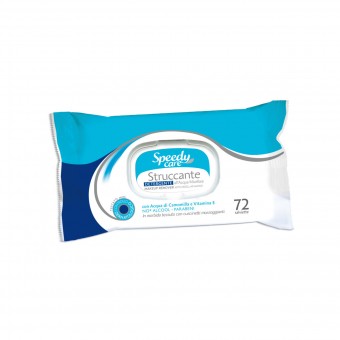 SPEEDY CARE 72 SALVIETTE STRUCCANTI DETERGENTI CON ACQUA MICELLARE, PULIZIA VISO DONNA, S124979, 76776