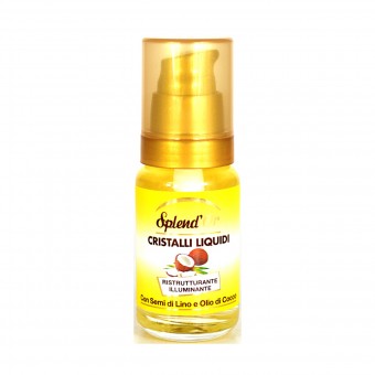 SPLENDOR CRISTALLI LIQUIDI RISTRUTTURANTE ILLUMINANTE SEMI DI LINO E OLIO DI COCCO 50 ML, DOPO SHAMPOO, S117305, 77417