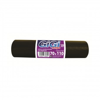 GIGI LAMPO SACCHI PATTUMIERA CONDOMINIO 70x110 NERO IN ROTOLO 10 PZ, SACCHETTI SPAZZATURA, S111238, 77852