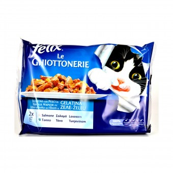 FELIX GATTI LE GHIOTTONERIE SALMONE E TONNO BUSTE 4x100 GRAMMI , NUTRIZIONE, S111030, 77858