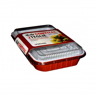 CONTITAL VASCHETTE CON COPERCHIO 6 PORZIONI 2 PEZZI PER MICROONDE / TRADIZIONALE / FREEZER 851LR, SACCHETTI / VASCHETTE ALIMENTARI, S109663, 77915