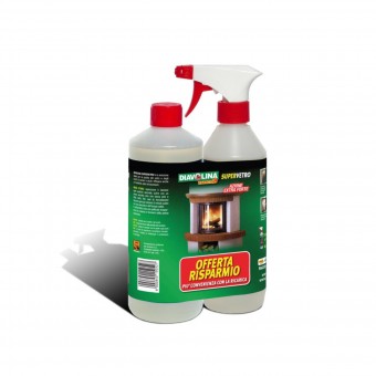 DIAVOLINA SUPER VETRO SPRAY 500ML + RICARICA 500ML, PULIZIA VETRI, S102747, 78150