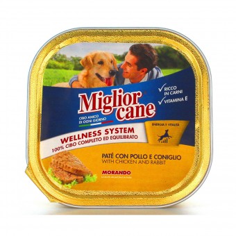 MIGLIOR CANE PATE' CONIGLIOePOLLO VASCHETTA 300 GRAMMI , NUTRIZIONE, S096029, 78452
