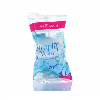 GILLETTE SIMPLY VENUS 2 RASOI USA&GETTA 4+2 PZ. , LAME E RASOI PER DONNA, S091284, 78615