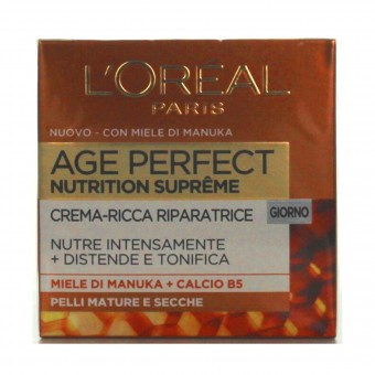 L'OREAL DERMO-EXPERTISE CREMA AGE RE-PERFECT NUTRITION SUPREME PELLI MATURE E SECCHE GIORNO 50ML, CURA VISO DONNA, S089763, 78647