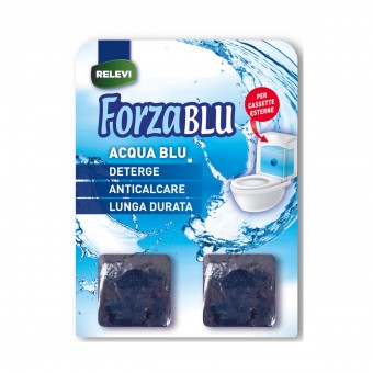 FORZA BLU ACQUA BLU CUBO PER WC CASSETTA ESTERNA BLISTER 2 PZ (RELEVI), CURA WC, S086952, 78703