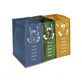 PERFETTO SET 3 PZ CONTENITORE "PERFETTO RICICLA BAGS", ACCESSORI PER LA CASA, S069630, 78986