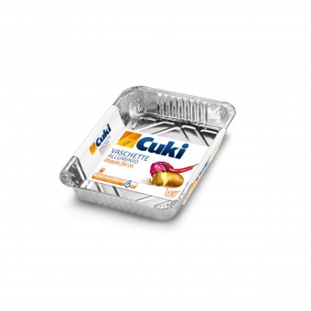 CUKI VASCHETTE ALLUMINIO (R75G) - LASAGNE PER 4 PORZIONI - 4 PEZZI - LT 1,1 (CM 22.6X17.7X3.6), SACCHETTI / VASCHETTE ALIMENTARI, S044776, 79071