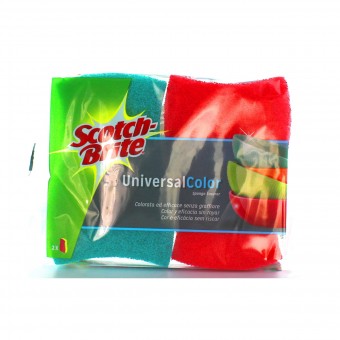 SCOTCH BRITE STROFINETTO+SPUGNA UNIVERSAL COLOR 2pz, SPUGNE PIATTI E CUCINA/PANNI SPUGNA, S043127, 79192