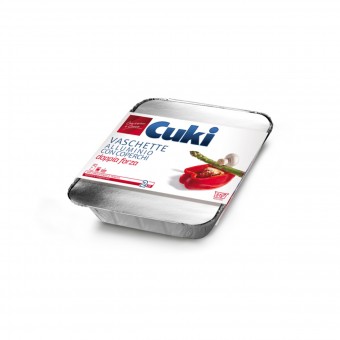 CUKI VASCHETTE ALLUMINIO CON COPERCHI (R98) PER 8 PORZIONI - 2 PEZZI - LT 3,0 (CM 31.9X25.9X5), SACCHETTI / VASCHETTE ALIMENTARI, S037417, 79676