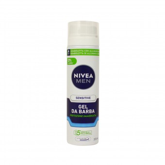 NIVEA FOR MEN GEL DA BARBA SENSITIVE 200 ML., SCHIUME BARBA / PREBARBA, S034780, 79829