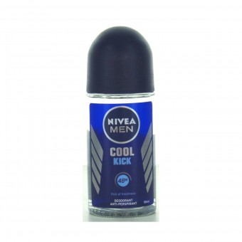 NIVEA FOR MEN DEODORANTE ROLL ON 48H COOL KICK 50 ML, DEODORANTI ANTIODORE PER PERSONA, S033610, 79873