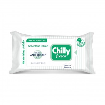 CHILLY 12 SALVIETTE INTIME ANTI-ODOR FRESCO pH5 100% TESSUTO BIODEGRADABILE, IGIENE INTIMA, S032395, 79938