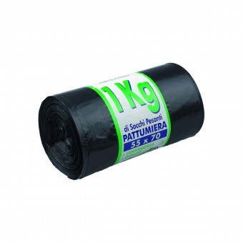 GEL SAC SACCHI RIFIUTI NERI PATTUMIERA 55x70 IN ROTOLO kg.1 50 PZ, SACCHETTI SPAZZATURA, S031345, 79968