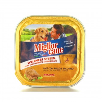 MIGLIOR CANE PATE' POLLOeTACCHINO VASCHETTA 150 GRAMMI, NUTRIZIONE, S029749, 80018